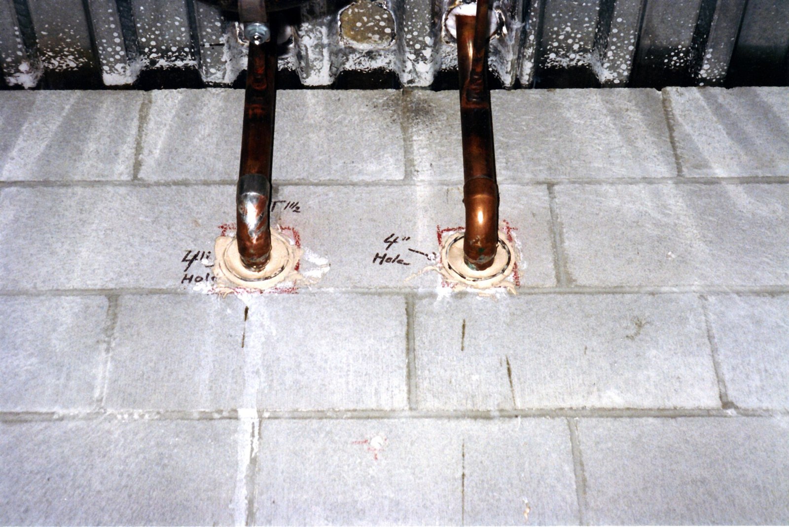 Copper plumbing pipes